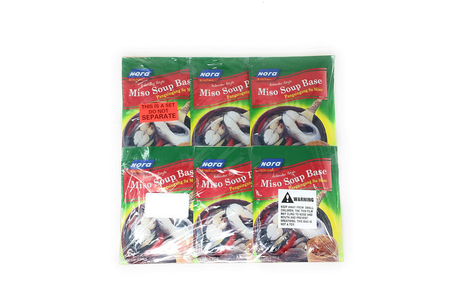 Nora Kitchen Islander Style Miso Soup Base Pangsingang sa Miso, 30g, 6 Pack