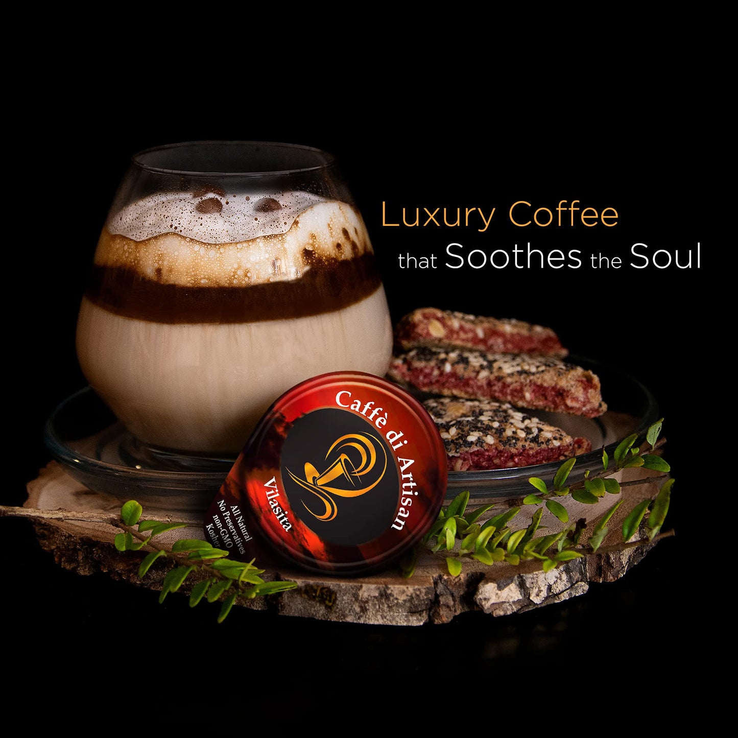 Caffè di Artisan Liquid Coffee Pods – Premium Cold Brew & Iced Coffee – 24 Count, Eco-Friendly, Machine-Free, Medium Roast