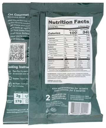 OUTER AISLE GOURMET Original Cauliflower Sandwich Thins, 6.75 OZ