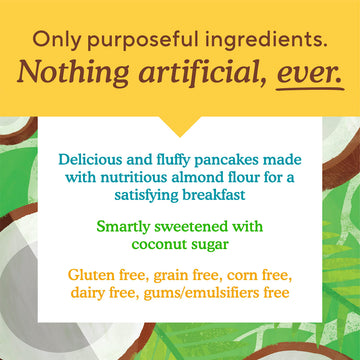 Simple Mills Just Add Water Almond Flour Pancake & Waffle Mix - Gluten Free, Plant Based, Paleo Friendly, Breakfast 12 Ounce (Pa