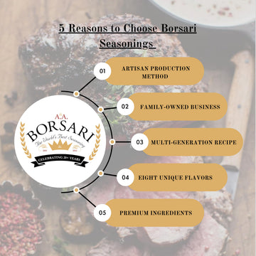 BORSARI Gourmet Seasoning Salt Blends - Original + Tuscan Rosemary Sage - 2 Piece Assortment