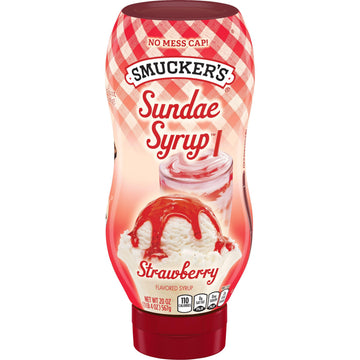 Smucker'S Sundae Syrup Strawberry Flavored Syrup, 20 Ounces (Pack Of 12)