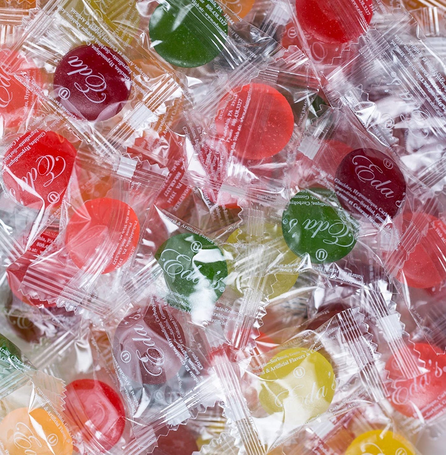 Eda s Sugar Free Mixed Fruit Hard Candy, individually wrapped, OU Parve, Uses Sorbitol, Low Sodium, 1 LB