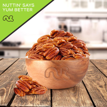 Nut Cravings - Pecans Halves, Roasted & Salted, No Shell (80Oz - 5 Lb) Bulk Nuts Packed Fresh In Resealable Bag - Healthy Protei