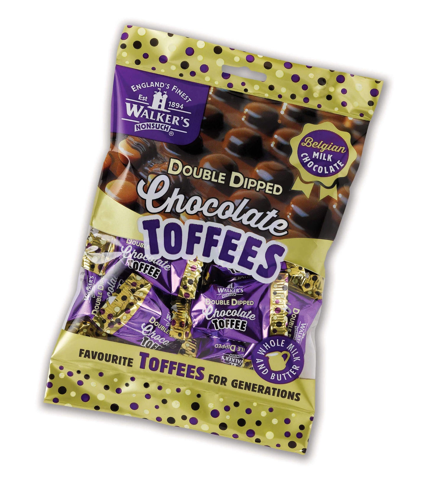 WALKERS Double Dipped Toffees, 135 GR