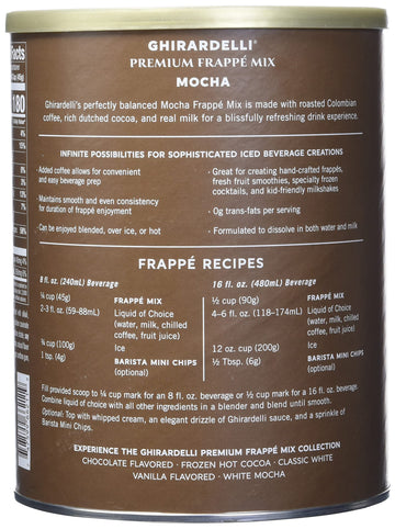 Ghirardelli Mocha Frappe, Powder, 3.12 lb
