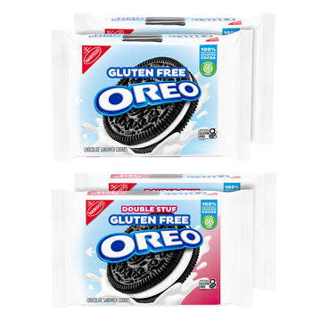 Oreo Original & Oreo Double Stuf Gluten Free Cookies Variety Pack, 4 Packs
