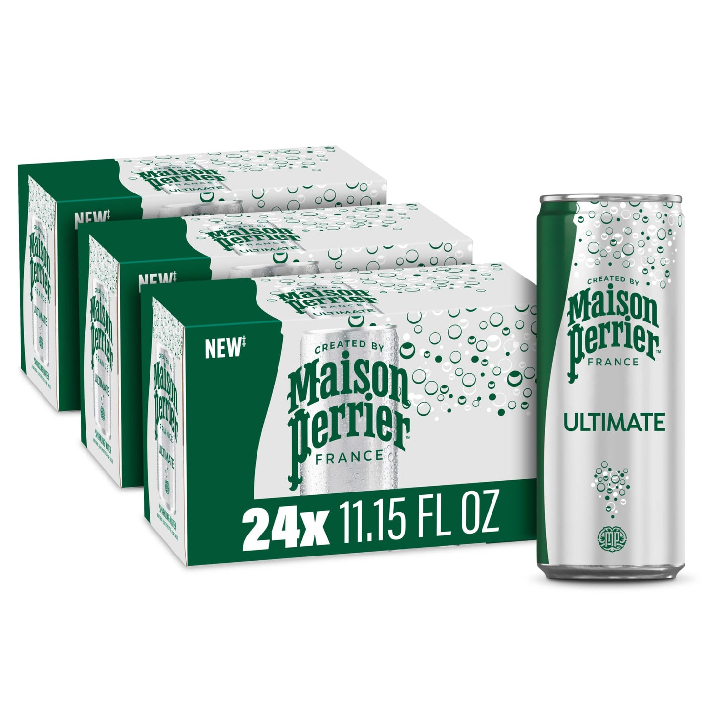 Maison Perrier Unflavored Sparkling Water 11.15 Fl Oz Cans 8 Count 3 Pack 267.6 Fl Oz