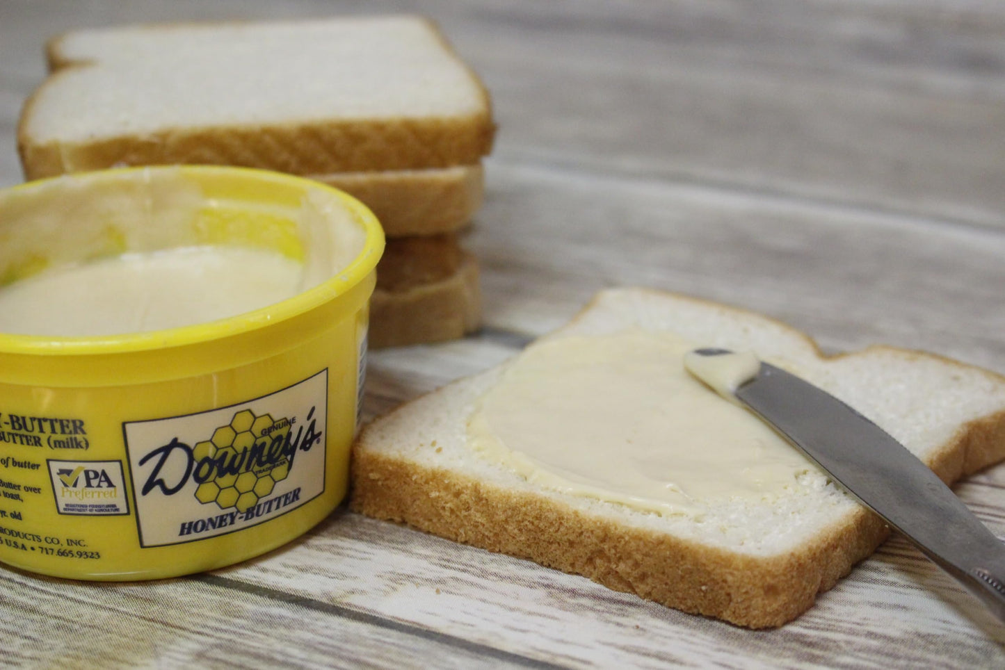 Amishtastes Downey'S All-Natural Original Honey Butter, Favorite Amish Food, 8 Oz. (Pack Of 24)