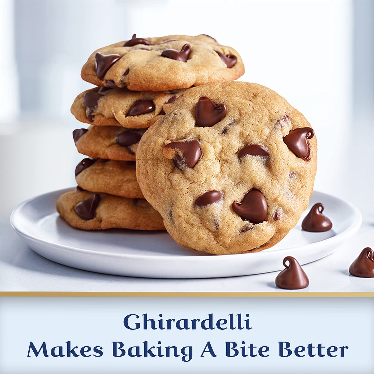 GHIRARDELLI Semi-Sweet Chocolate enhanced Baking Chips 12 oz Bag Rich Classic Chocolate Flavor for Baking