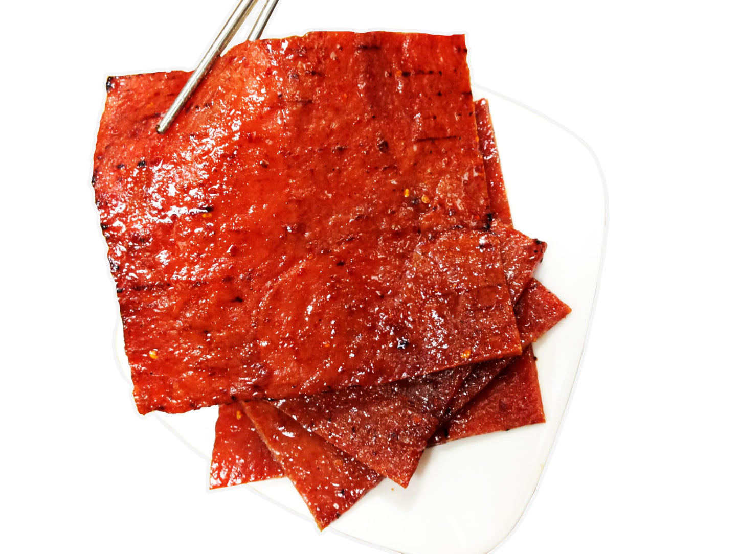 Singapores Famous Street Snack - Fire-Grilled Pork Jerky (Sweet Spicy, 12 Oz) Grilled Fresh & Shipped Same Day L.A. Times ''Ha