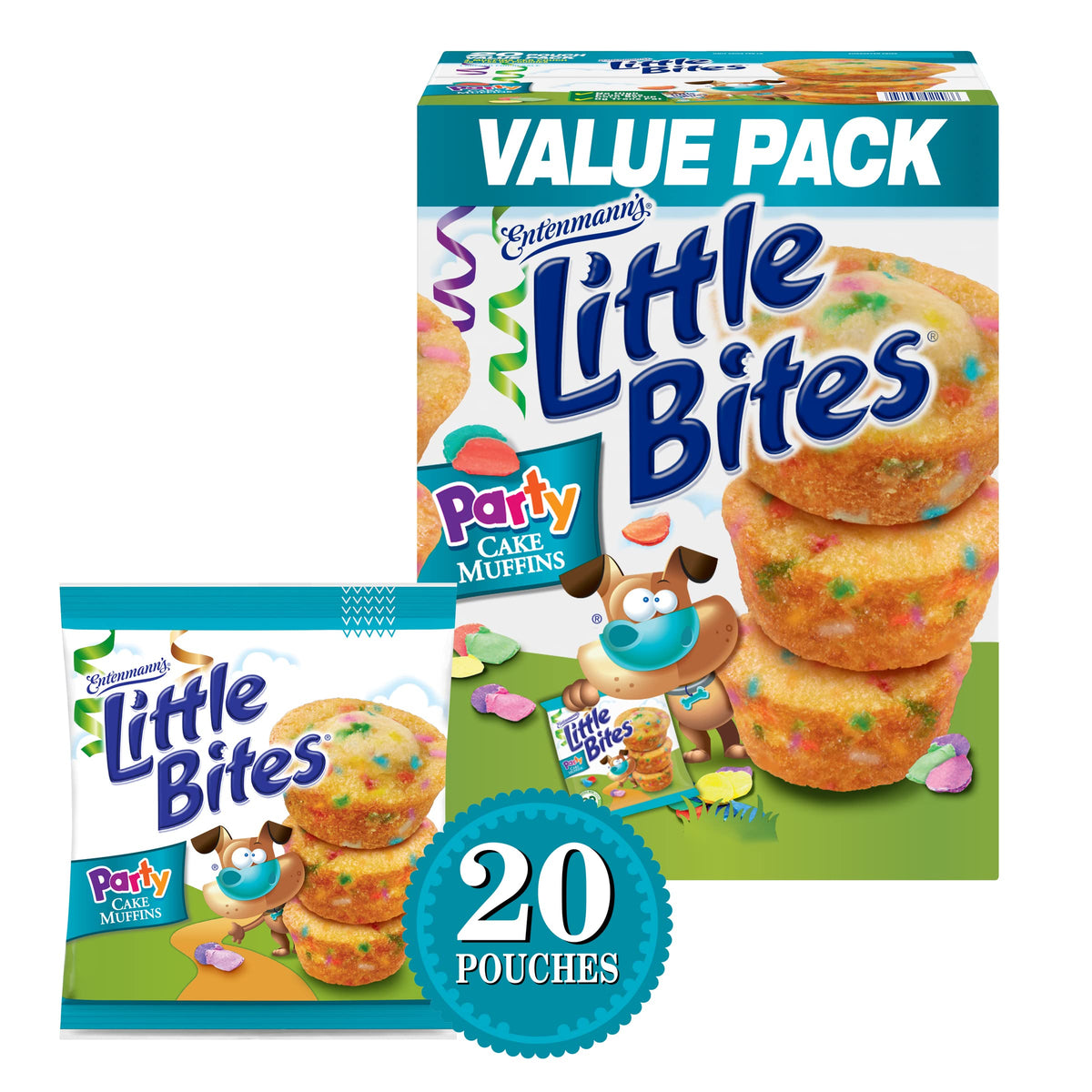 Entenmann'S Little Bites Party Cake Mini Muffins 4 Pack (80 Pouches Total)