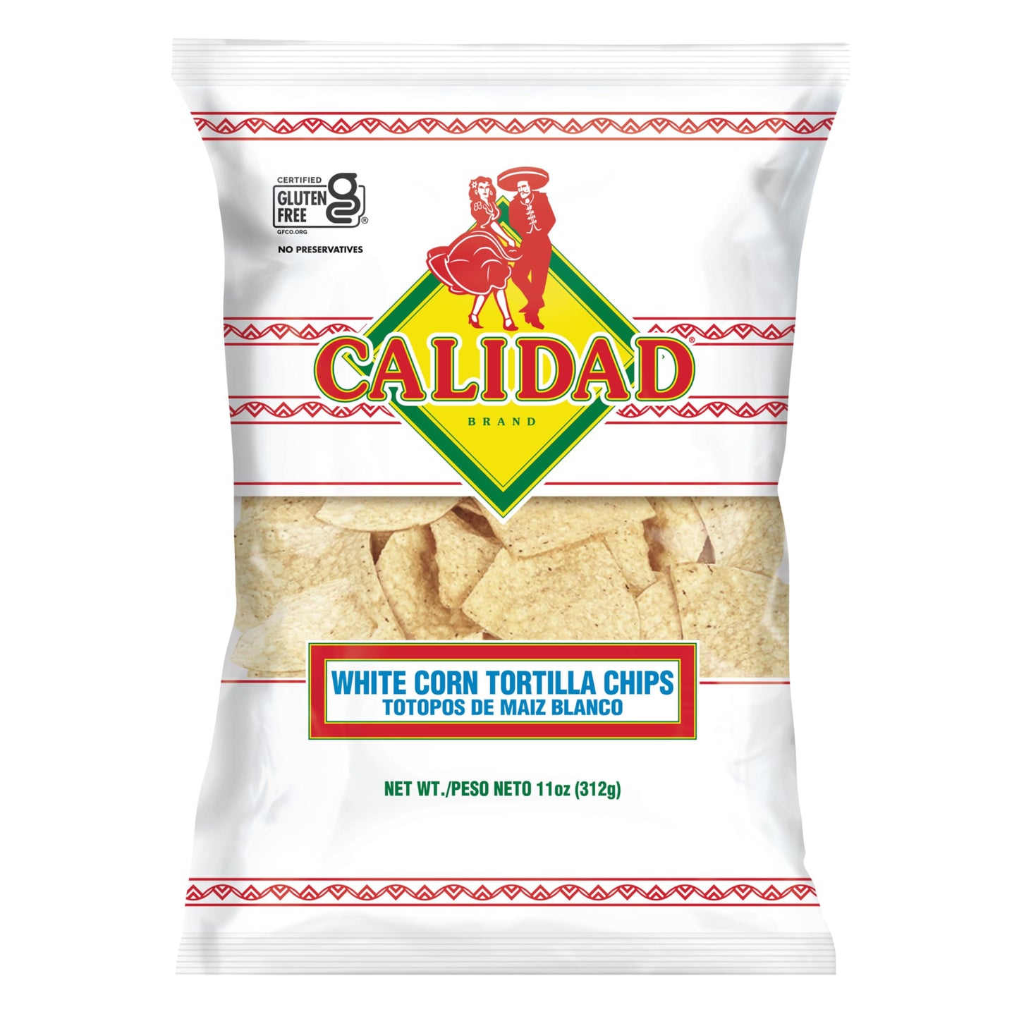 Calidad White Corn Tortilla Chips, 11 Oz
