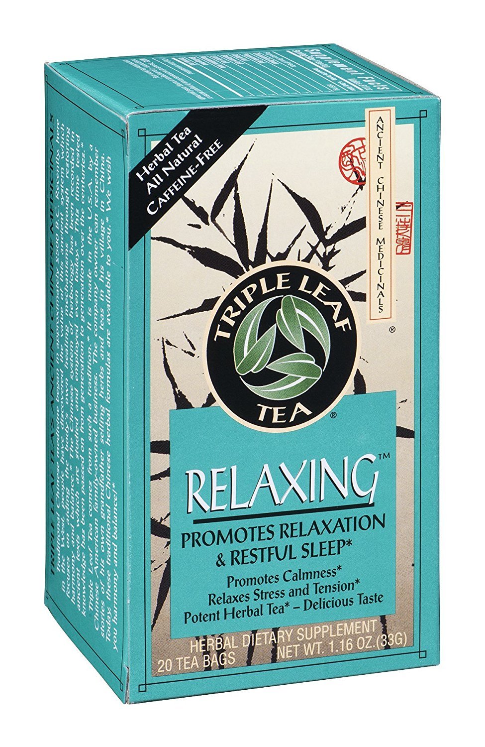 Triple Leaf Tea Relaxing Herbal Tea 20 Tea Bags per Box (Pack of 3 Boxes)