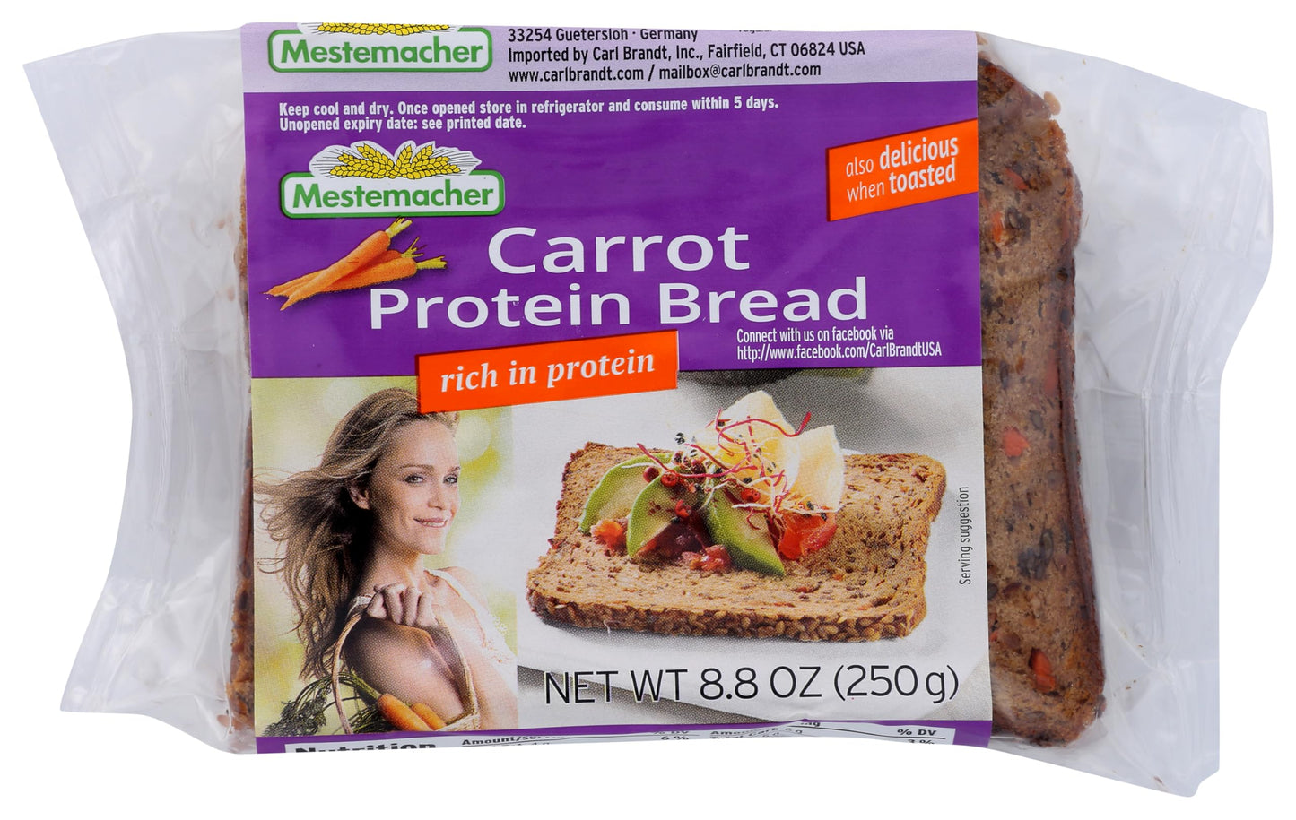 Mestemacher Carrot Protein Bread