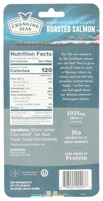Changing Seas, Norwegian Pepper Roasted Salmon, 4 Ounce