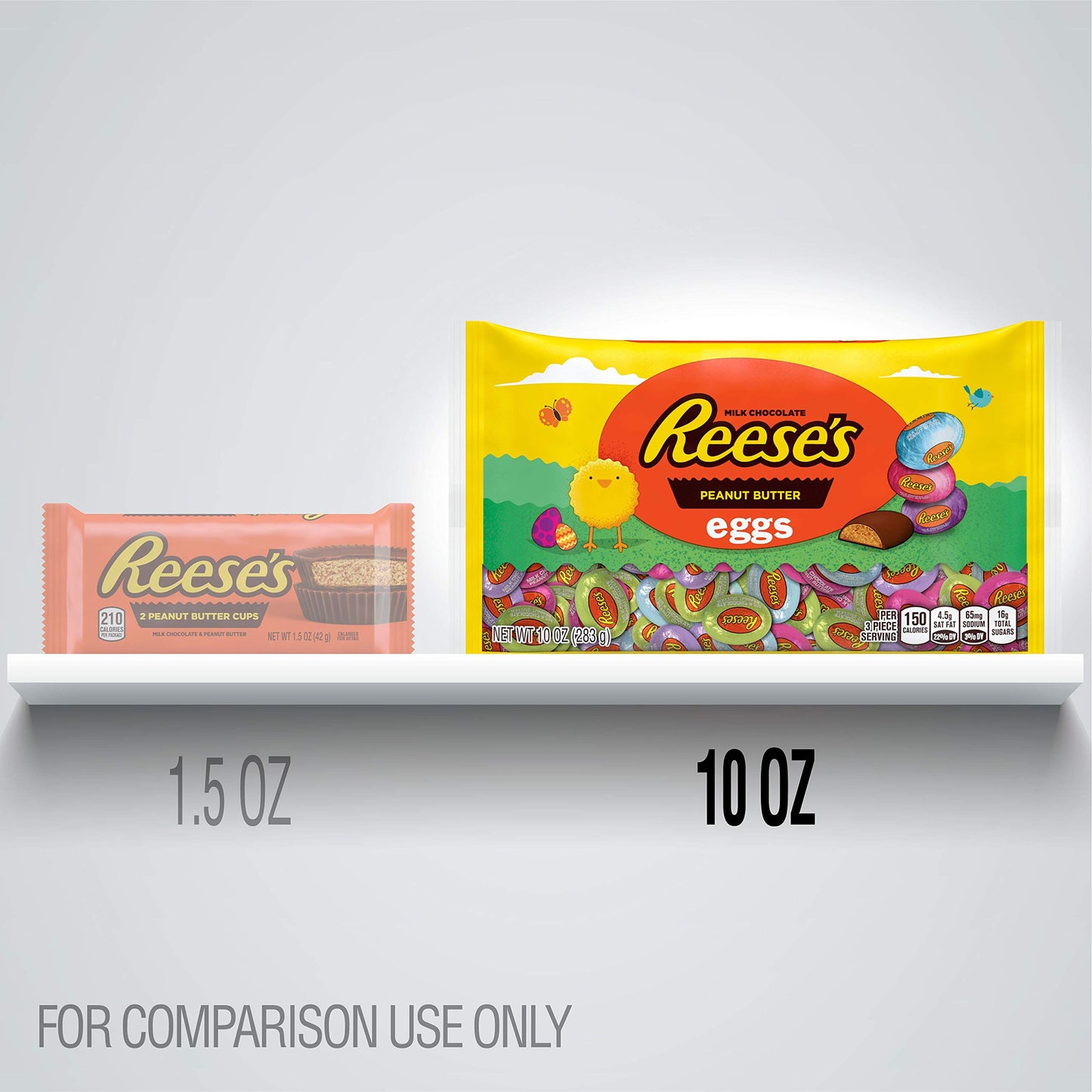 REESE'S Milk Chocolate Peanut Butter Eggs Candy - 10 oz Bag, Perfect for Easter Celebrations