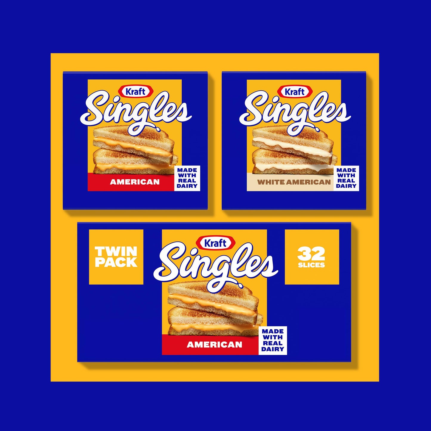 Kraft Singles American Slices Twin Pack, 32 ct Pack