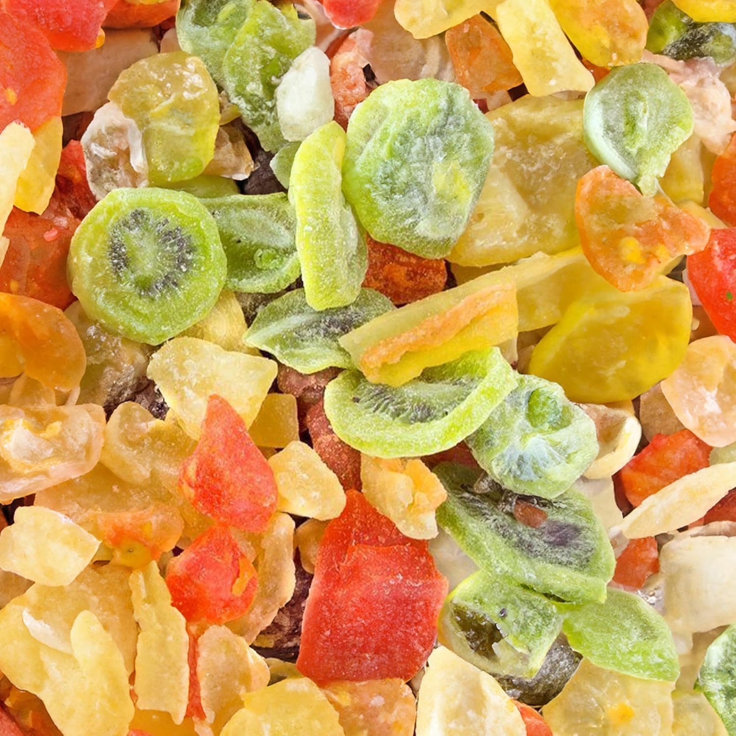 Tropical Dried Fruit Mix 11 Lbs Bulk includes Kiwi, Papaya, Mango, Pineapple and Cantaloupe