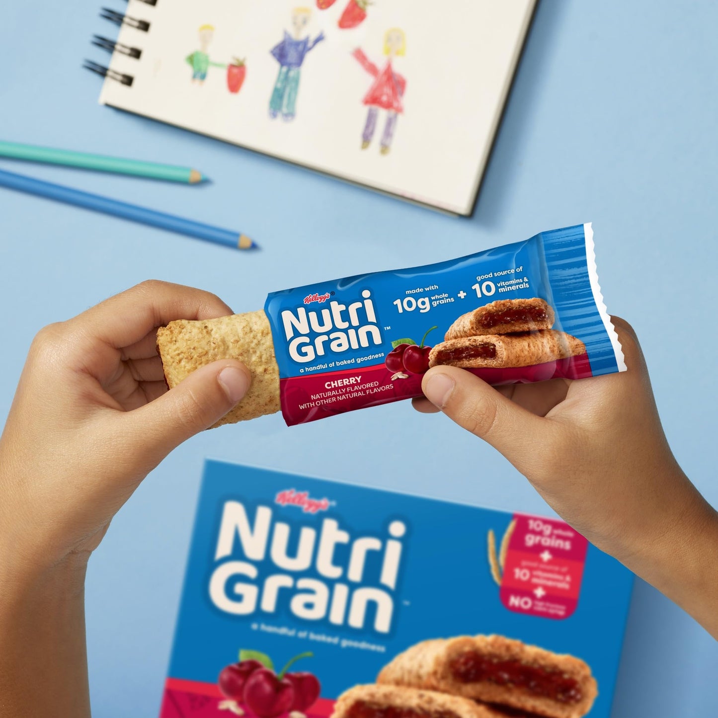 Nutri Grain Soft Baked Breakfast Bars, Whole Grain Cherry, 10.4oz Box, 6 Boxes (48 Bars)