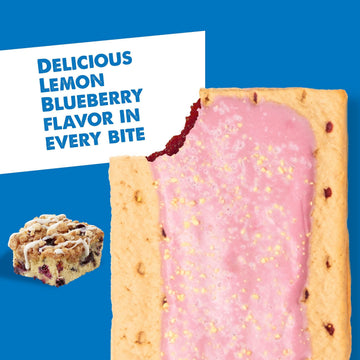 Pop-Tarts Toaster Pastries, Breakfast Foods, Kids Snacks, Frosted Lemon Blueberry Crumble, 13.5oz Box (8 Pop-Tarts)