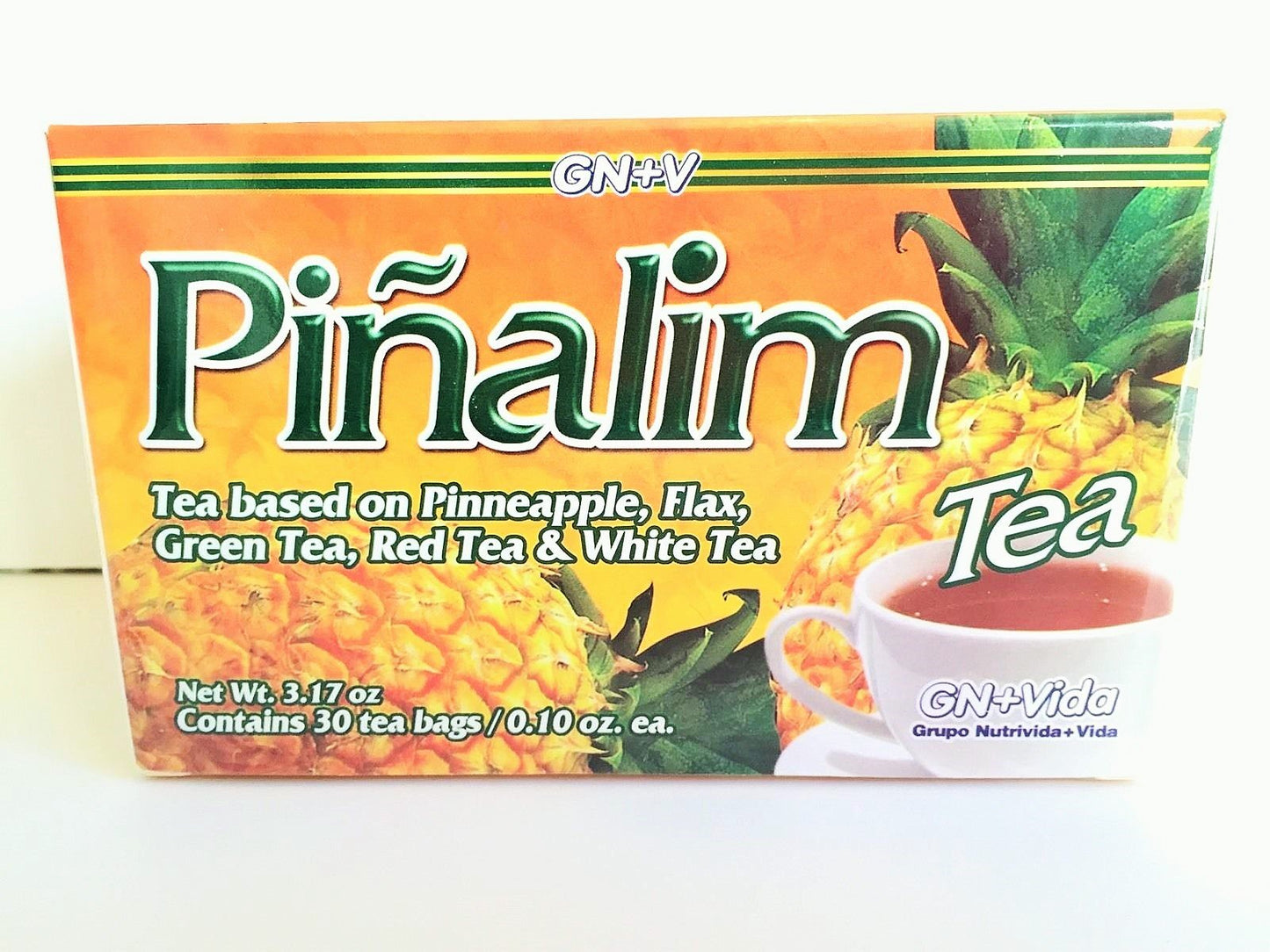 Pinalim Tea/Te De Pinalim Mexican Version- Pineapple, Flax, Green Tea, & White Tea - 30 Day Supply