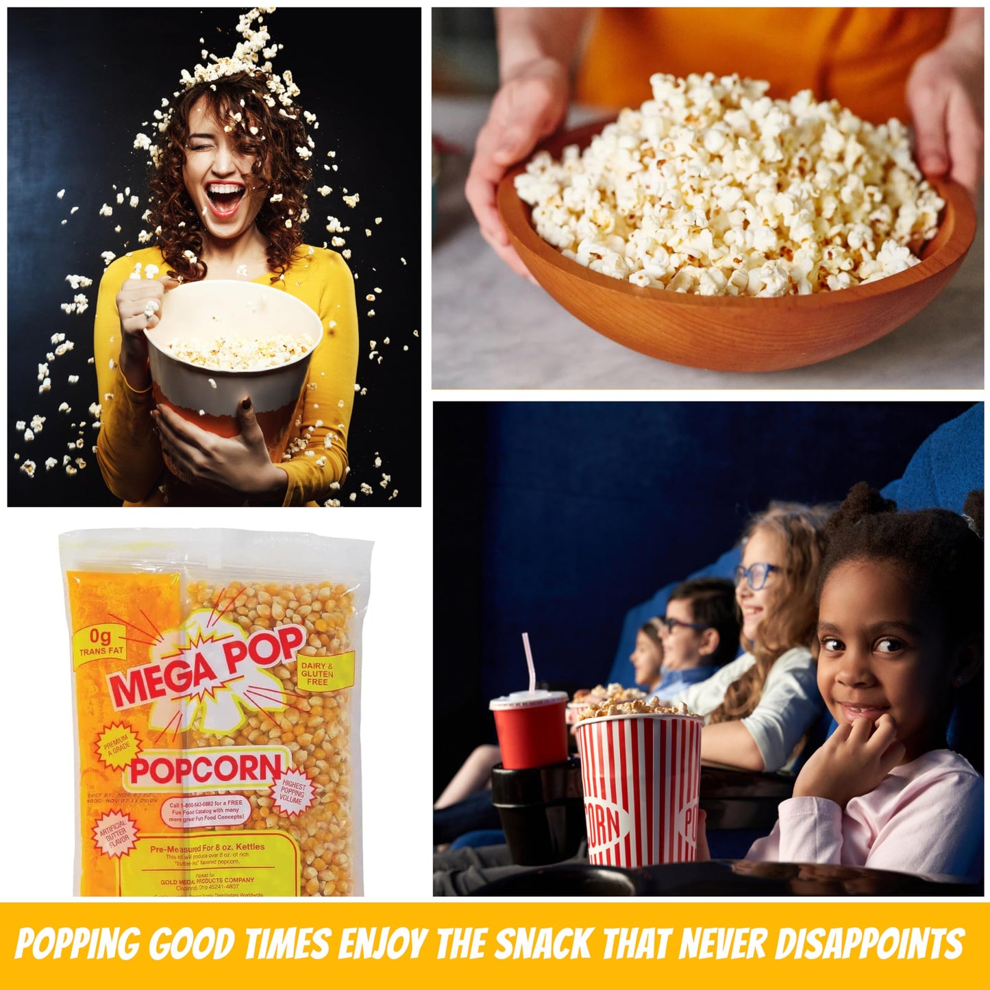10.6 Oz Popcorn Portion Packs - Package of 6ct