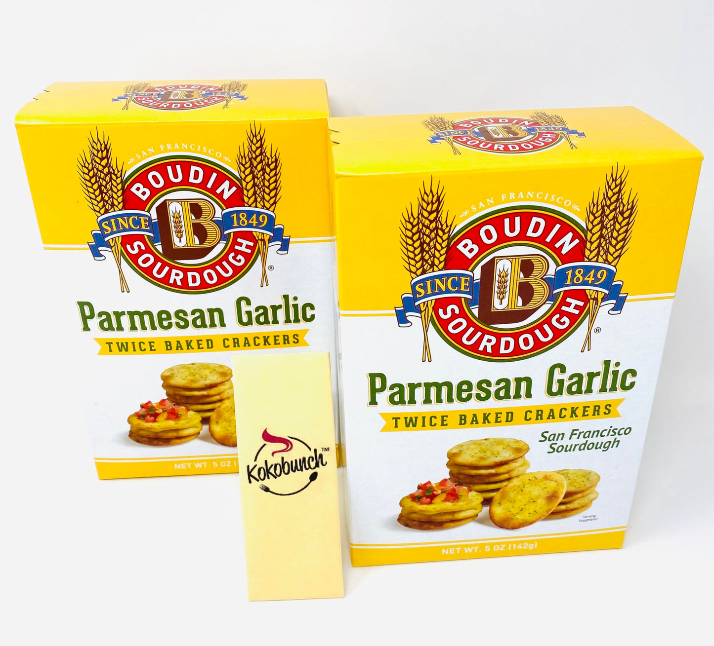 Sourdough Twice Baked Crackers Parmesan And Garlic 2-5oz PACK