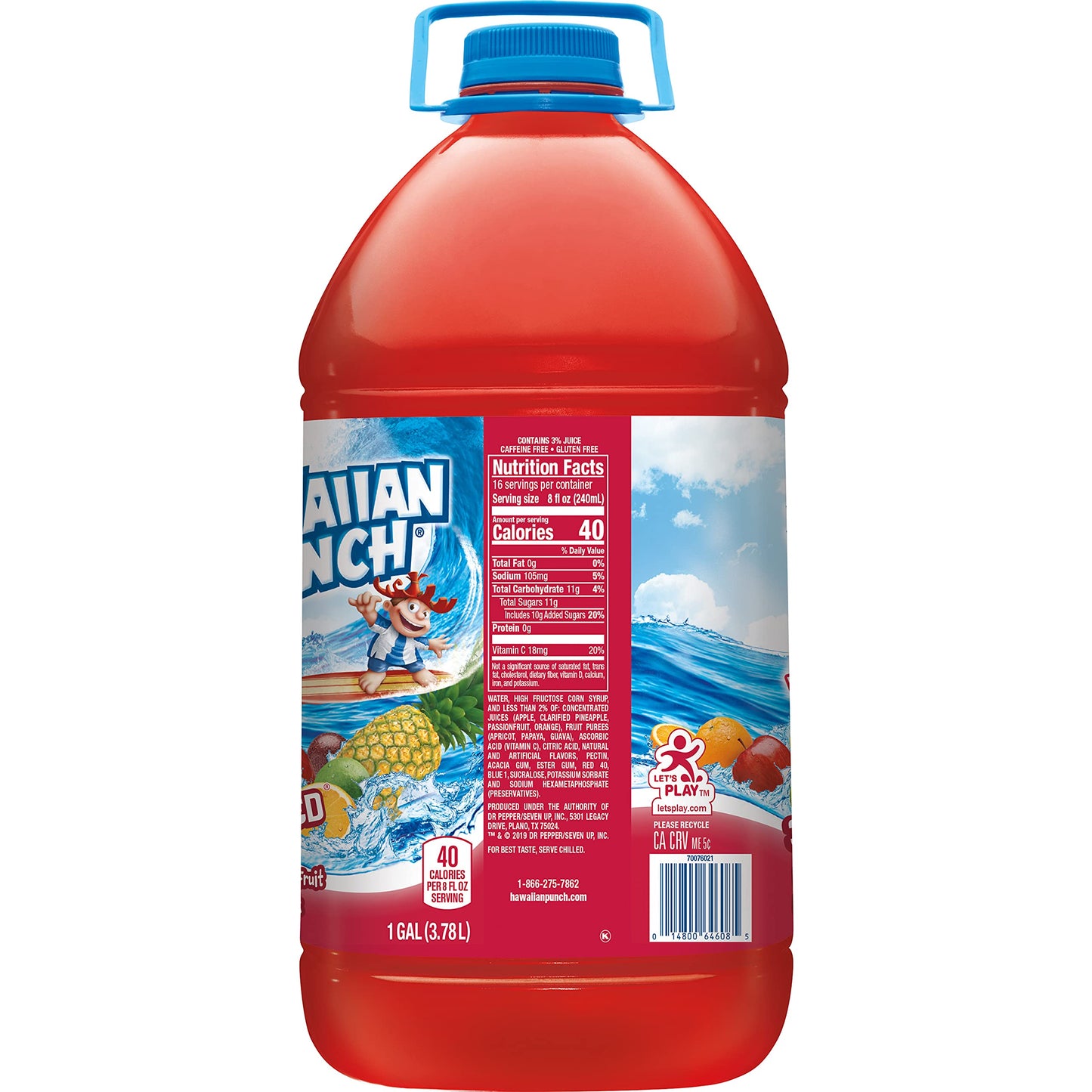 HAWAIIAN PUNCH Fruit Juicy Red Drink, 128 Fl Oz Bottle, Model 14800646085