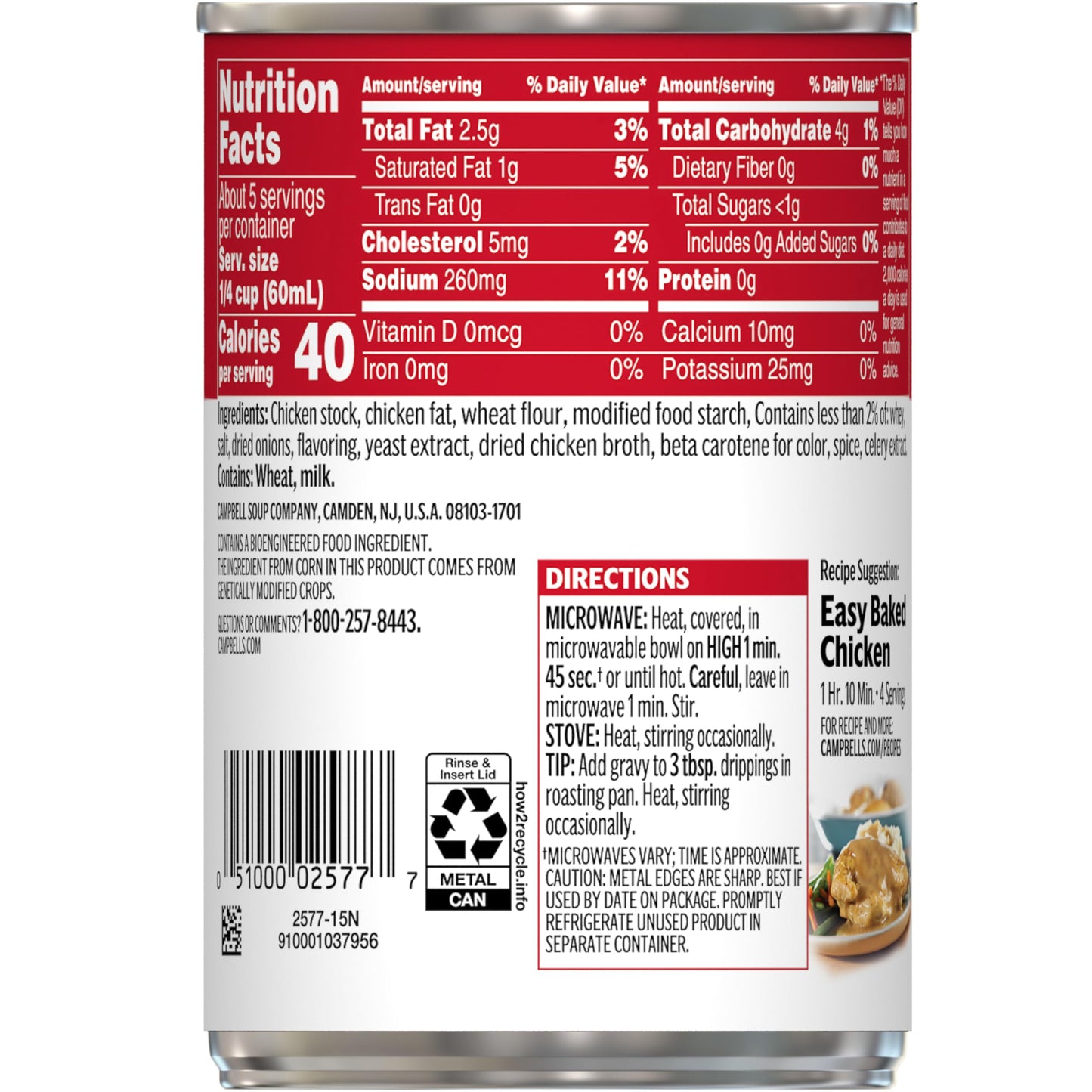 Campbell'S Chicken Gravy, 10.5 Oz Can