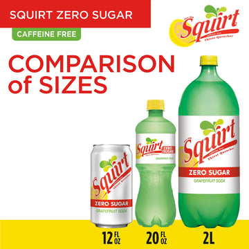 Squirt Zero Sugar G fruit Soda, 12 fl oz cans, 12 pack - No Sugar, Refreshing Citrus Flavor