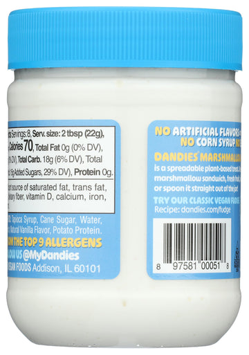 Dandies Marshmallow Cream, 6.3 Oz