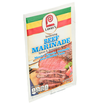 Lawrys Beef Marinade Spices & Seasonings Mix, 1.06 oz, Pack of 12, White