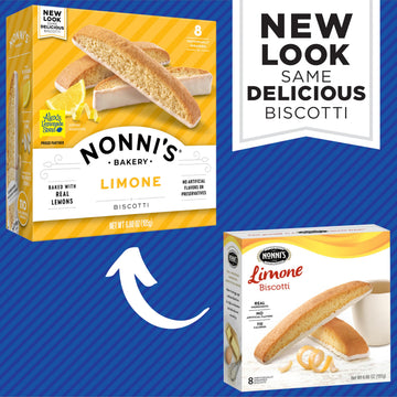 Nonni'S Limone Biscotti Italian Cookies - Lemon Cookies - Biscotti Individually Wrapped Cookies - Lemon Italian Biscotti Cookies