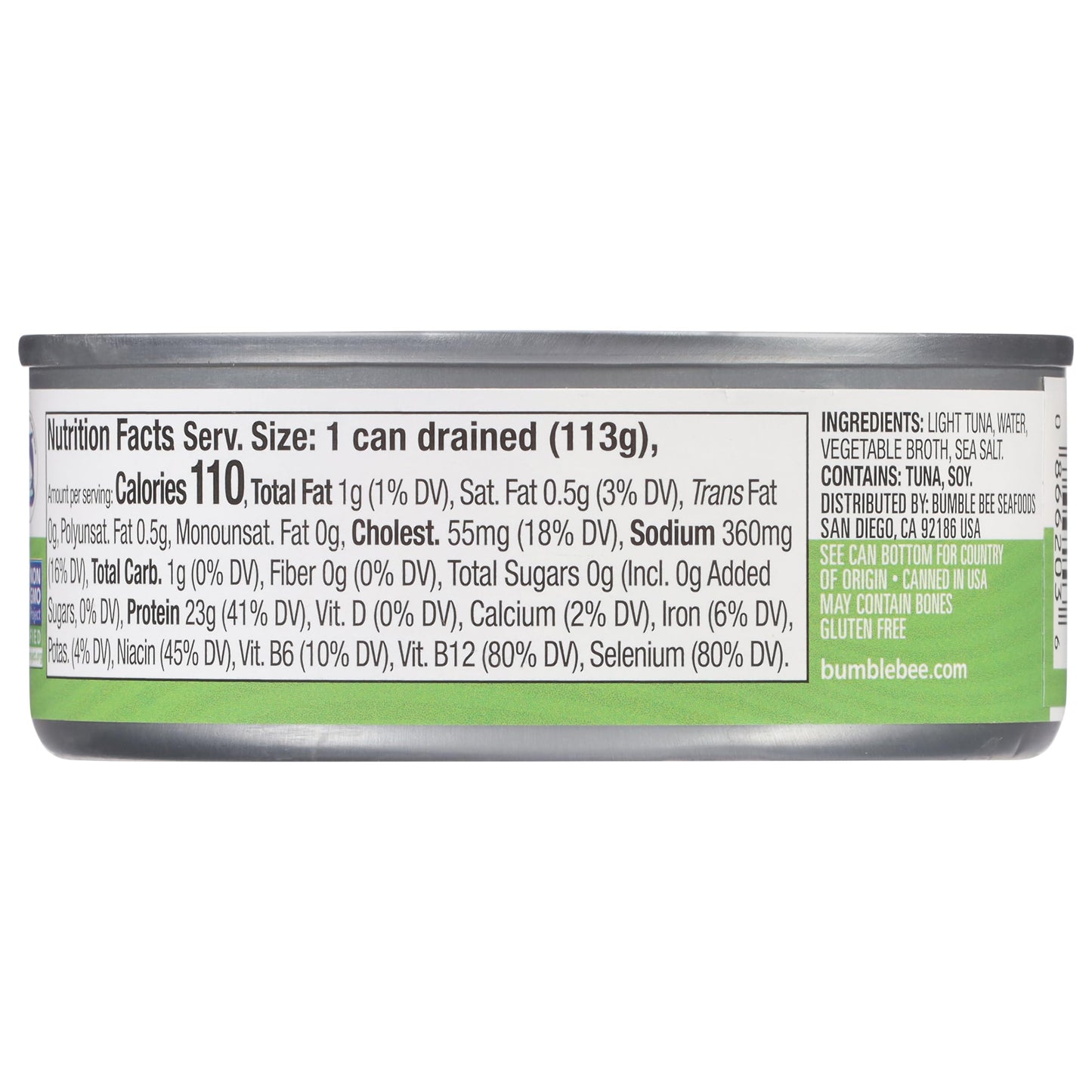 Bumble Bee Chunk Light Tuna In Water, 5 Oz Cans (Pack Of 24) - Wild Caught Skipjack Tuna - 23G Protein Per Serving - Msc Certified Sustainable Seafood, Non-Gmo, Gluten Free, Kosher