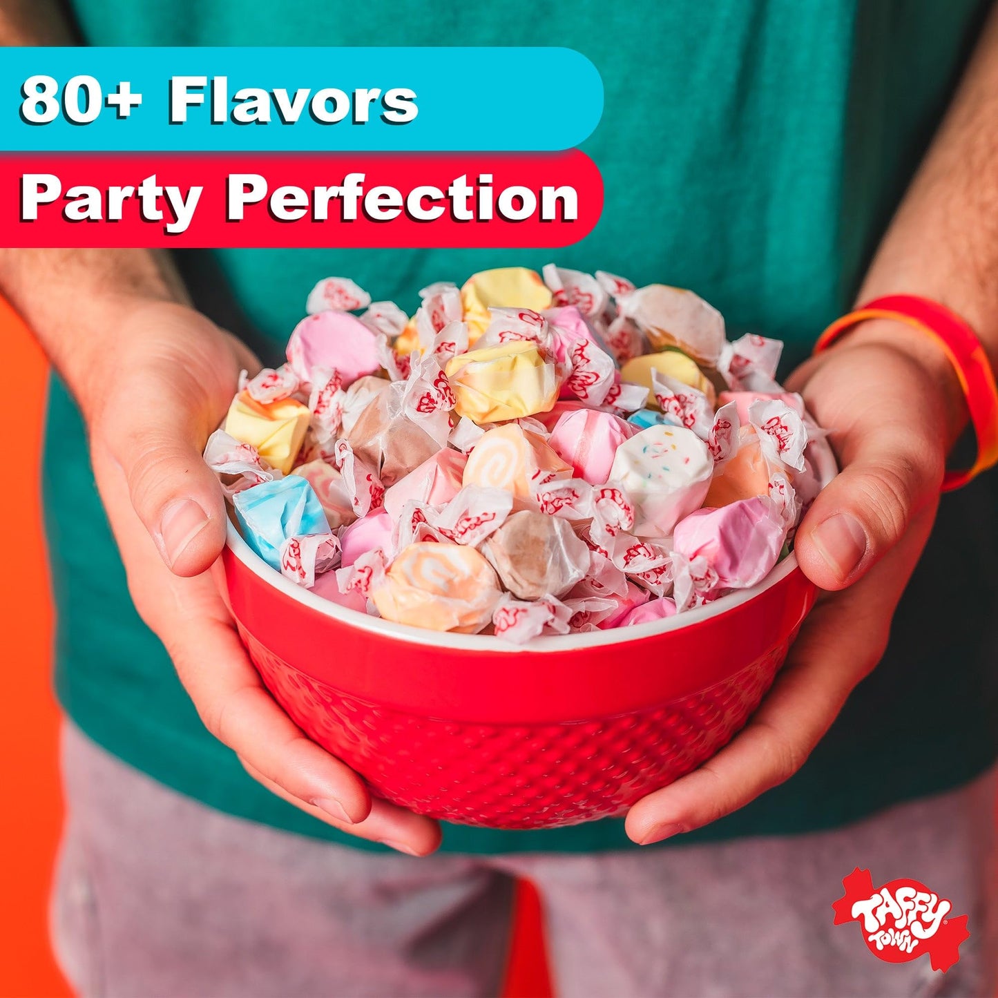 Taffy Town Saltwater Taffy, Strawberry, 2.5Lb