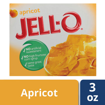 Jell-O Apricot Gelatin Mix (3 oz Boxes, Pack of 6)