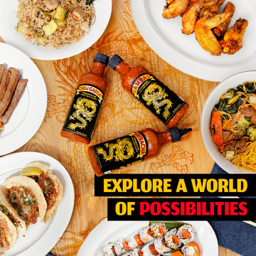 Underwood Ranches Limited Edition Dragon Collection Bundle - Sambal, Chili Garlic & Sriracha Flavor, Perfect For Any Dish! - Mad