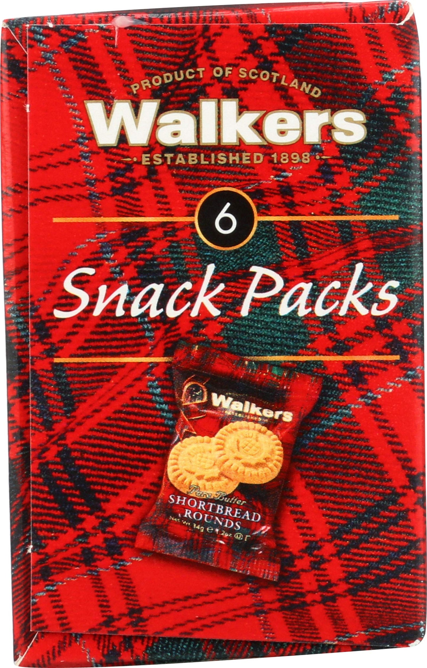 WLK SHRTBRD RND SNACK PK ( 6 X 7.2 PACK )