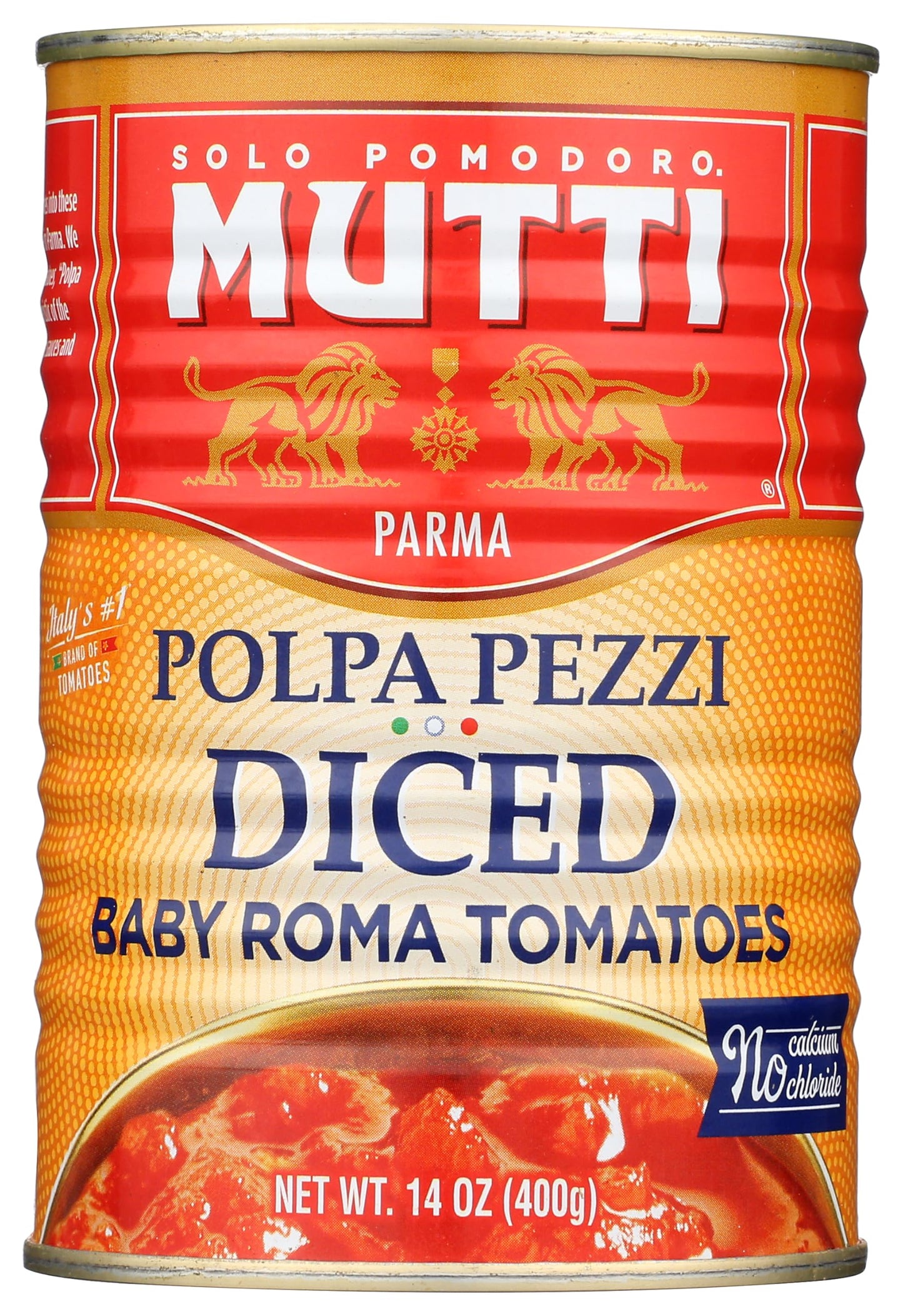 Mutti Diced Baby Roma Tomatoes, Vegan Friendly, Gluten Free & Non-GMO, 14 Ounce (Pack of 6)