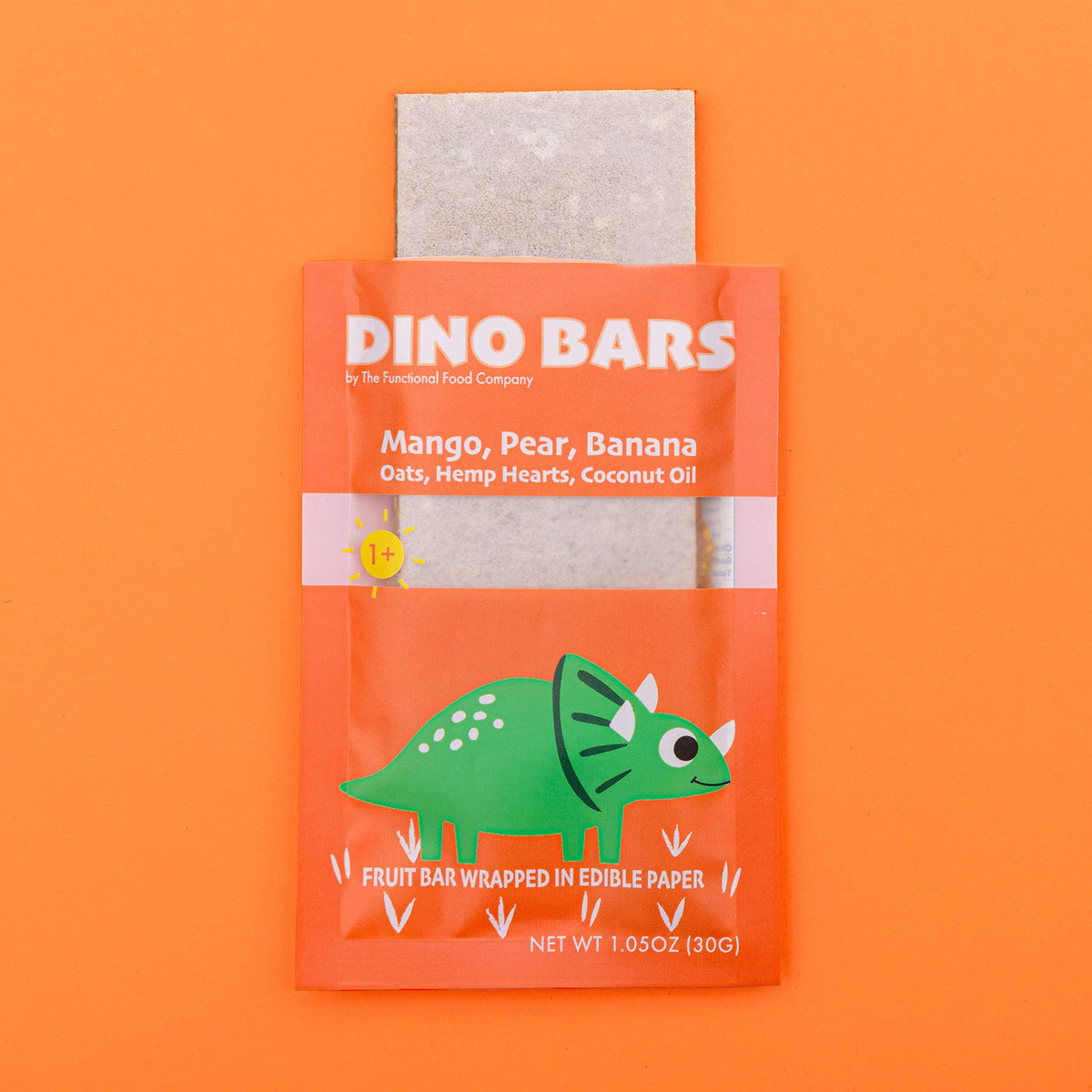 DINO BARS Organic Fruit Bar for Kids 1+ | Mango Flavor | 30 Count Pack
