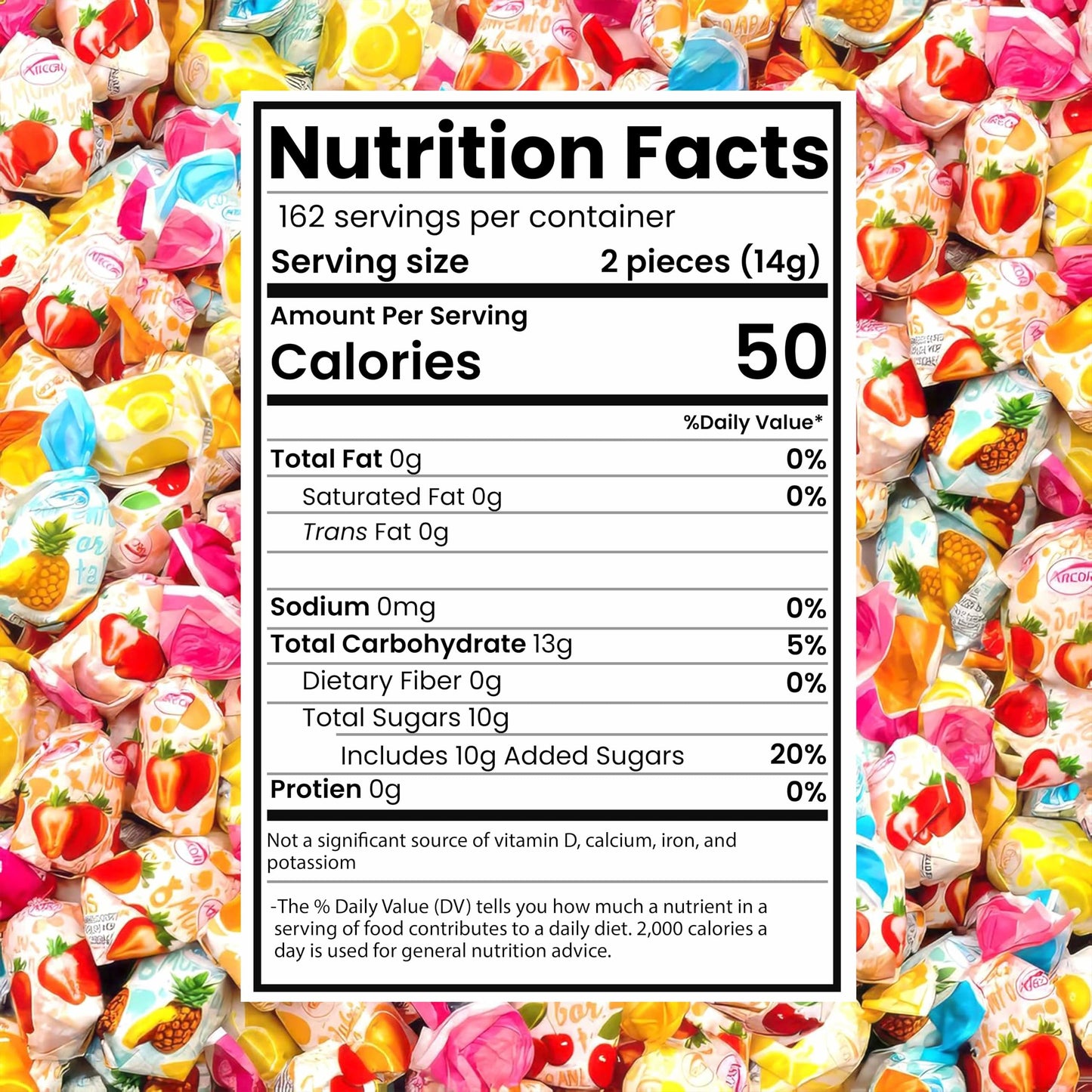 Fruit Filled Candy - Hard Bulk Candy - 5 Pounds Approx 325 Pieces
