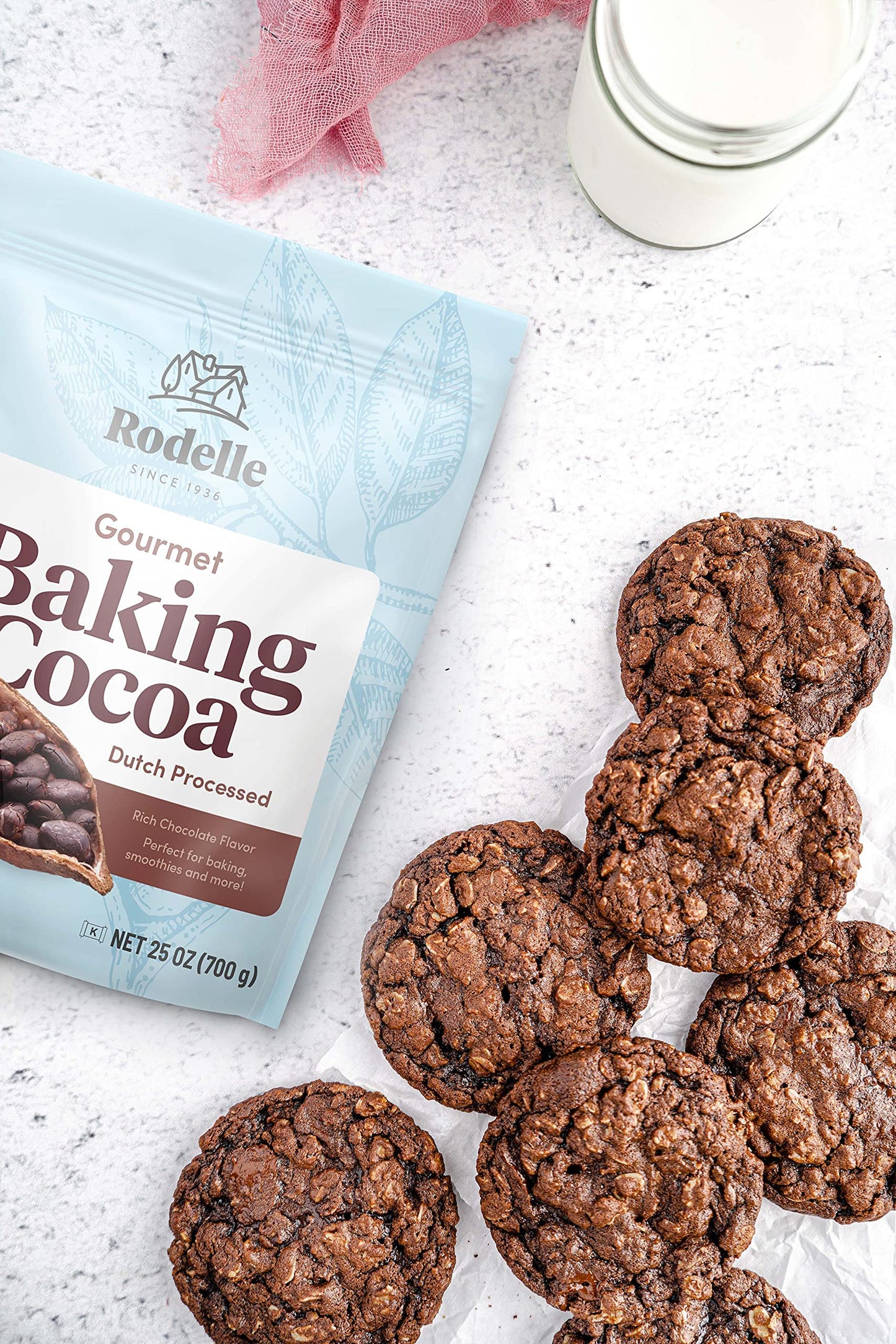 Rodelle Dutch Processed Gourmet Baking Cocoa Powder, 25 Ounce Bag