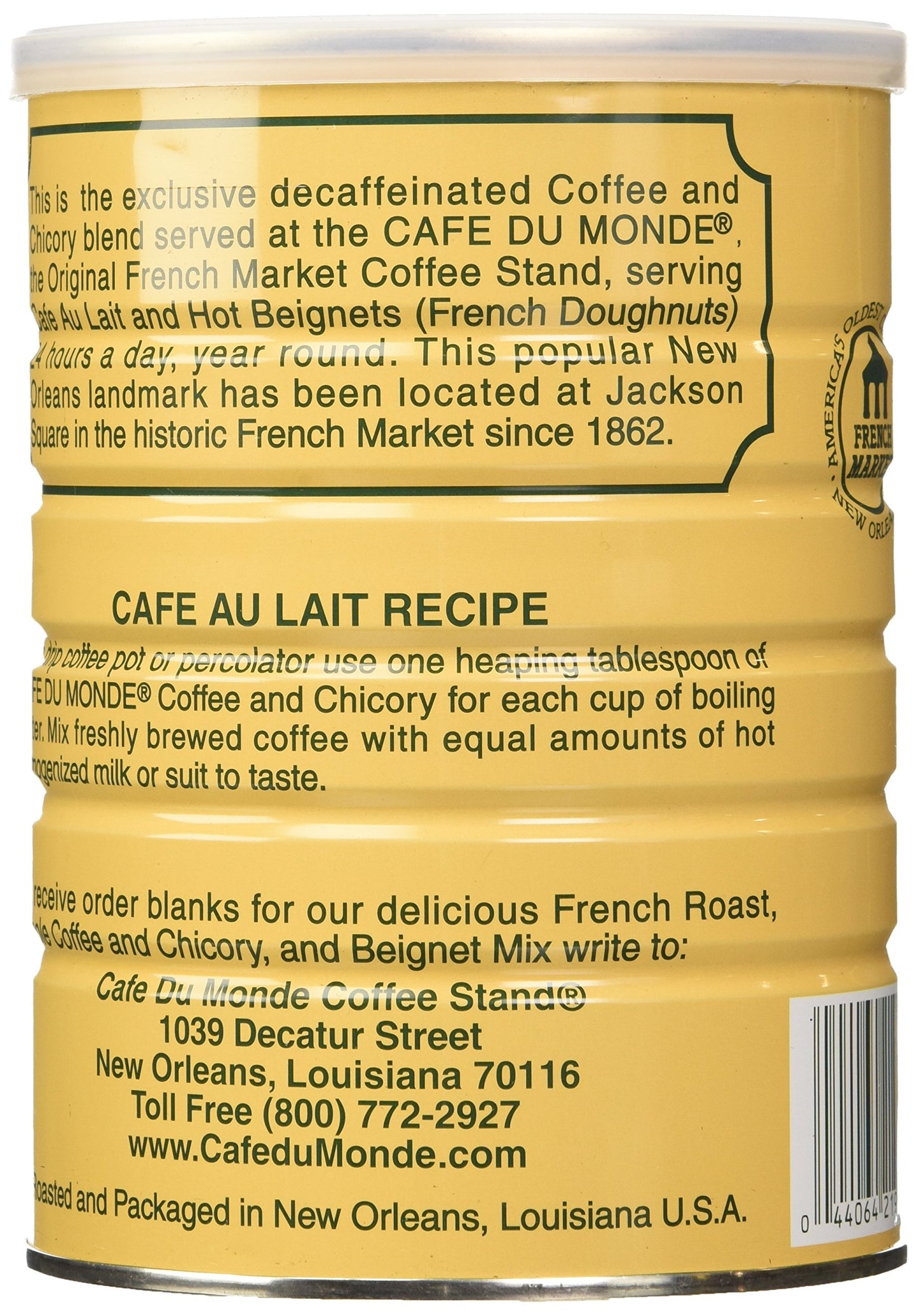 Cafe Du Monde Coffee Decaf And Chicory, 13 Ounce (Pack Of 3)