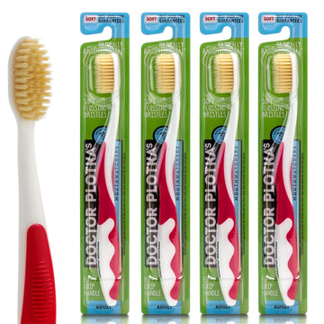 Mouthwatchers Dr Plotkas Extra Soft Bristle Flossing Toothbrush Manual Soft Toothbrush For Adults Ultra Clean Nano Toothbrush