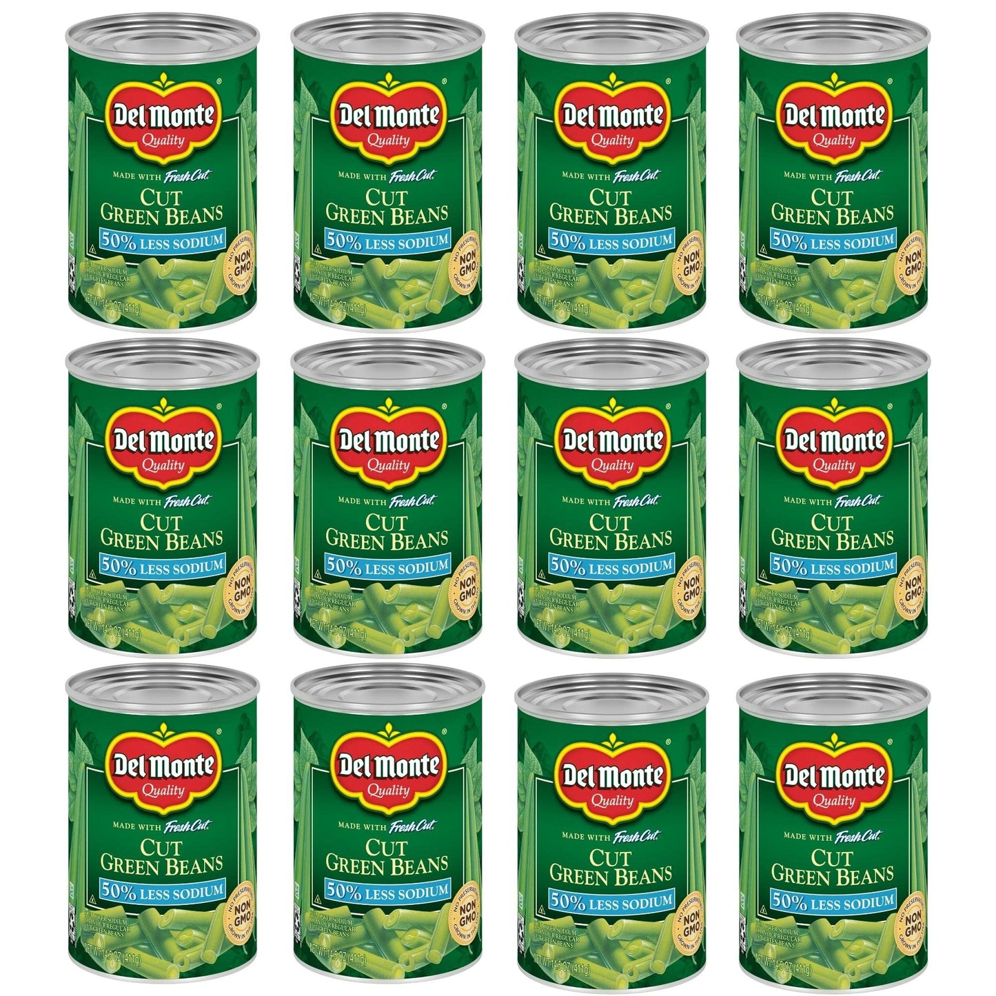 Del Monte Cut Green Beans - 12/14.5 oz. cans