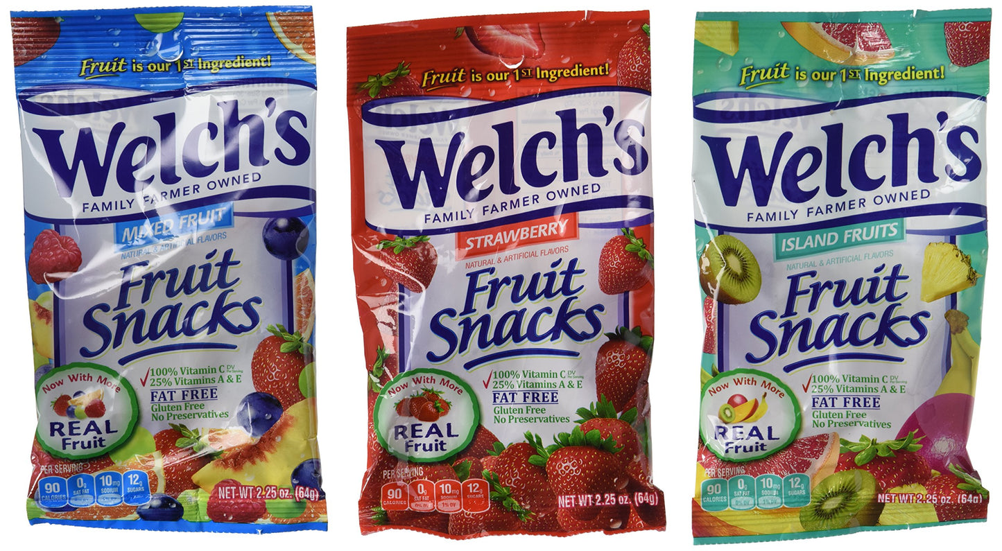 Welchs Fruit Snacks, 2.25 Ounce Pouches, 24 Count, Variety Pack