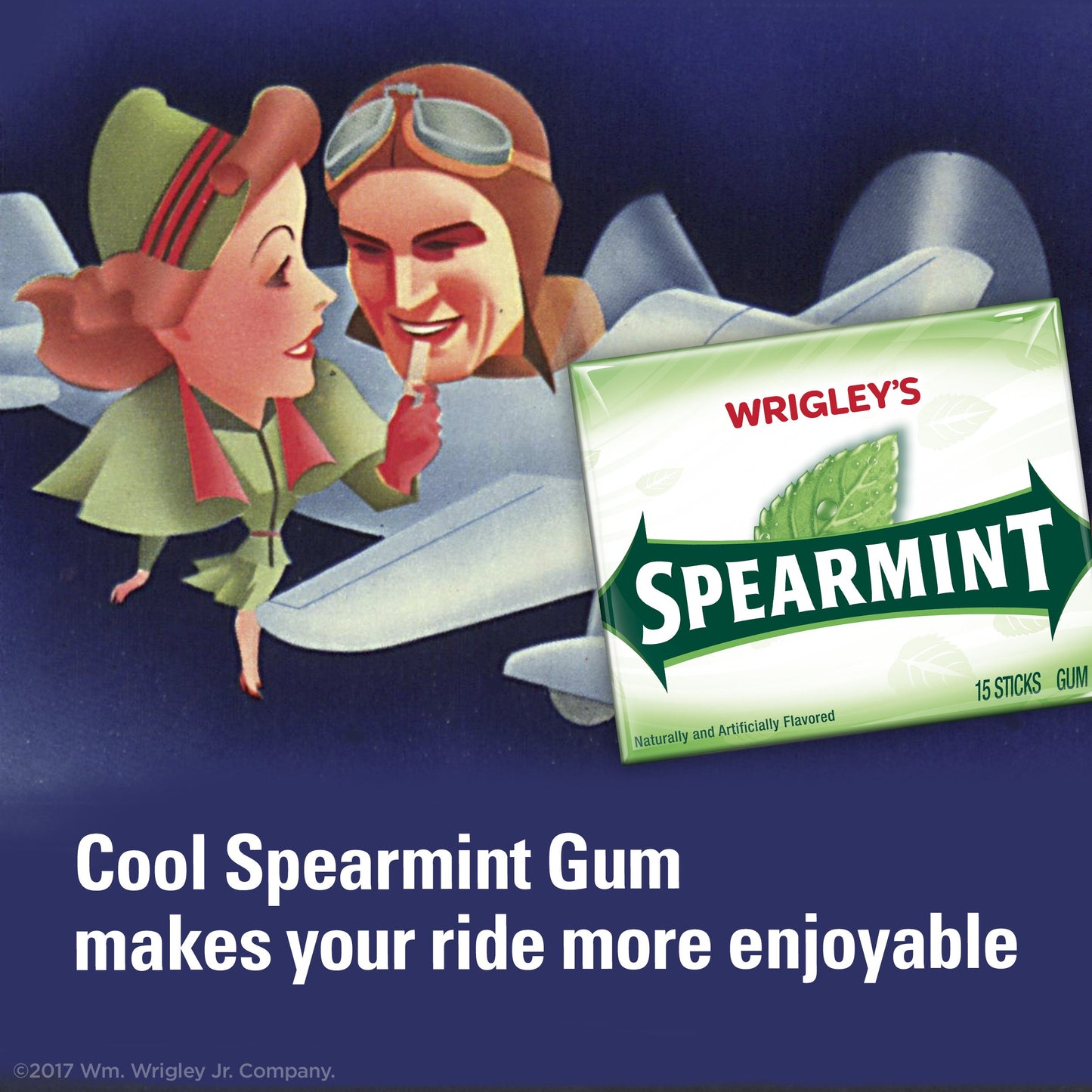 Wrigley'S Spearmint Gum, 15-Stick Slim Packs (Pack Of 20)