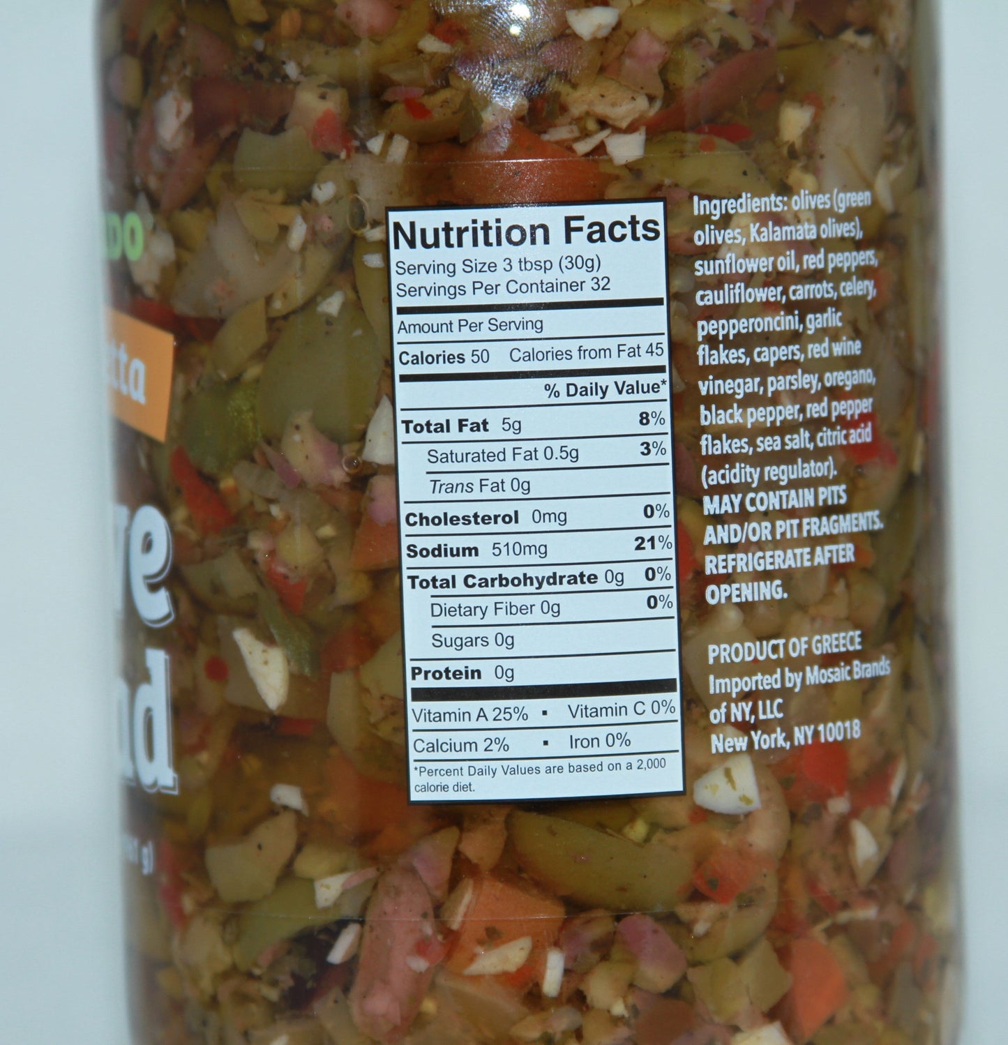 Solestado Muffuleta Olive Salad Double Pack - 33.9 oz (2.11 lb) - Gourmet Mediterranean Flavor
