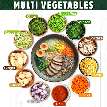 Real Naturals Dried Ramen Toppings, Dehydrated Vegetables Mix, 5.82 oz